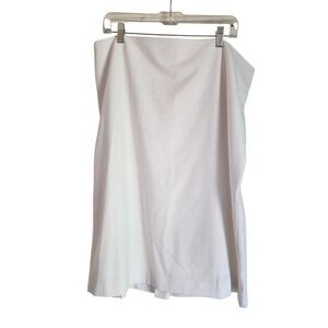 Talbots White Skirt Womens 18 Classic Career Stretch Midi Pencil Minimalist